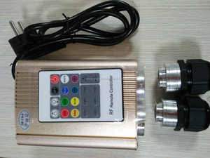 Moteur de lumière LED pour plafond de <span class=keywords><strong>voiture</strong></span> à fibre optique à double port RGB 45W*2, ciel étoilé, contrôlé par application téléphonique et télécommande - Product Image 4