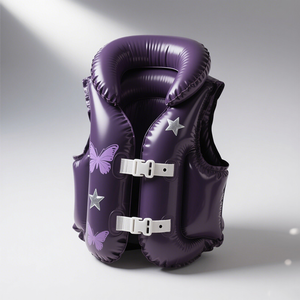 سترة نجاة قابلة للنفخ مخصصة للأطفال من مادة PVC للسباحة والتزلج على الماء، قابلة للتخصيص باللون والشعار - Product Image 1