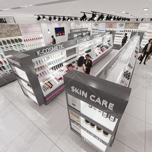 Kệ gỗ treo tường hiện đại, thân thiện với môi trường, đặt làm riêng cho cửa hàng mỹ phẩm, trưng bày sản phẩm trong thiết kế nội thất cửa hàng chăm sóc da - Product Image 4