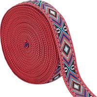 Nouveau design en gros 65% Rayon 35% Nylon Nervure Jacquard Web Enduit Ruban Jacquard Web pour Vêtements de Mode
