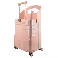 Valise de voyage pour enfants, poussette, sac de transport pour bébé et maman, valise 100% PC, siège porte-bébé, chariot à bagages avec cadre en aluminium étroit