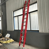 Échelle télescopique d'isolation en FRP pour l'extérieur, de marque SURESTEP, conforme à la norme CE, avec pieds antidérapants, pliable, capacité de charge de 150 kg