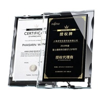 Médaille et certificat personnalisés en cristal gravé au laser pour concessionnaires et agents de marque – Vente en gros