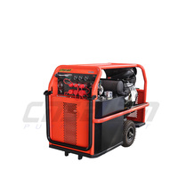 Groupe hydraulique portable 172 bars 35 CV avec moteur diesel et roues pour applications industrielles, minières et de transport