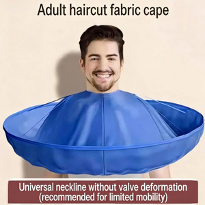 Hair Cut <b>Umbrella</b> Capes Haircut Cloak Cloth Hair Dye Three-Dimensional Breathable Household Haircut Cloak <b>Foldable</b> Haircut Tool - Product Image 4