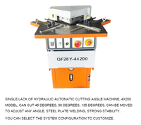 Vente chaude 90 degrés angle hydraulique machine de découpe 4X200 tuyau en acier perceuse tuyau carré rainurage poinçonneuse
