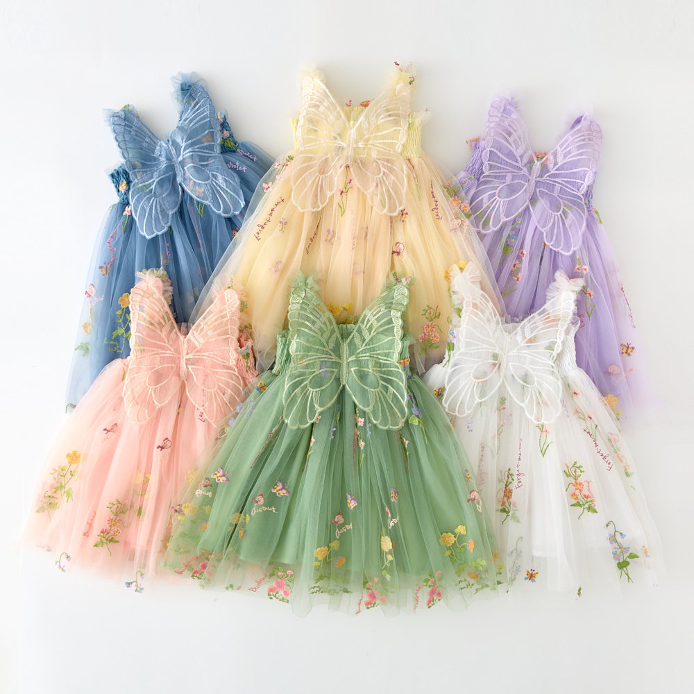 On Sale Butterfly Wings Dresses Embroidered Flowers Lace Design |  Alibaba.com