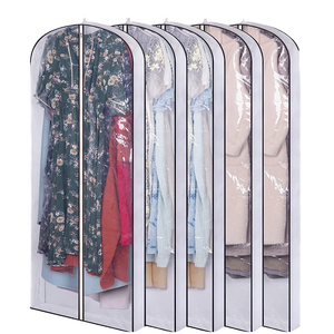 3 डी वेडिंग ड्रेस गाउन में लुभावनी वाटरप्रूफ पारदर्शी कपड़े कवर यात्रा पैकेजिंग भंडारण साफ परिधान बैग - Product Image 1