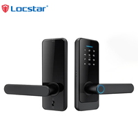 Locstar Fabrieks Prijs Elektronisch Handvat Tuya Wi-Fi Slim Slot RFID Wachtwoord Vingerafdruk Ontgrendeling Houten Deur Aluminium Materiaal Cloud