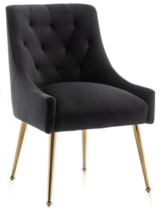 Ghế ăn nhung hiện đại với chân vàng bền và thoải mái nội thất văn phòng tại nhà - Product Image 4