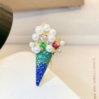 2024 nouvelle personnalisation de broche de crème glacée à broche exquise japonaise de broderie de sens avancé