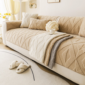 <b>Sofa</b> <b>Cover</b> Plush Non-Slip Waterproof 150x150cm Modern Geometric Pattern <b>For</b> General <b>Sofa</b> - Product Image 1