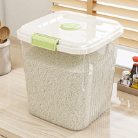 Distributeur de stockage en plastique, anti-insectes, anti-humidité, pot de stockage hermétique transparent pour riz et farine