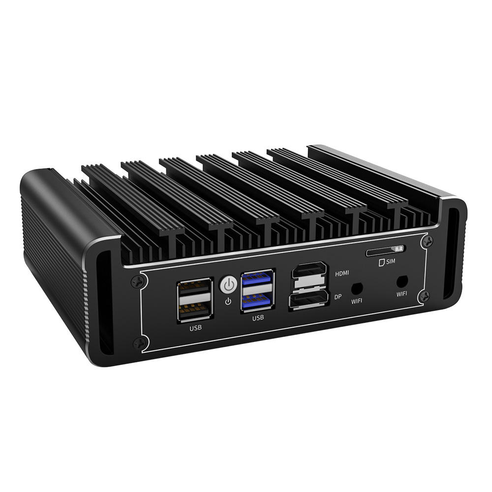 Fanless Mini PC Intel Core i7 1165G7, Quad Core, 4x 2.5G LAN