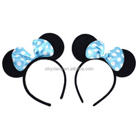 Usine En Gros Mickey Oreilles Bandeaux Sequin Bande De Cheveux Accessoires pour Femmes Filles Cosplay Partie, Sequin Souris Oreilles Bandeau