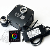 Kit de plafonnier à fibres optiques 50W avec effet scintillant, contrôle Bluetooth ou DMX, télécommande RF murale haute puissance pour usage intérieur