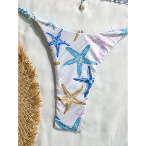 <span class=keywords><strong>Micro</strong></span> bikini <span class=keywords><strong>string</strong></span> en polyester avec coquillages cousus, style exotique et séduisant, extrêmement sexy - Product Image 3