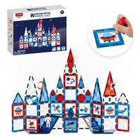 El más nuevo diseño Space Plastic Magnet Building Blocks Dimensiones personalizadas Azulejos magnéticos con pegamento de color para niños EN71