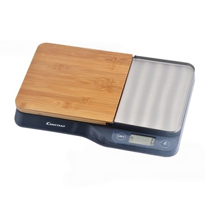 Planche à découper en bois Veidt de 5 kg avec balance électronique en acier inoxydable, double usage cuisine et pâtisserie, 14192-119B - Product Image 2