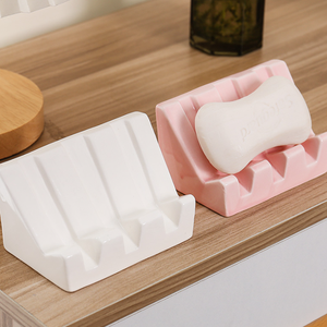 Jabonera de silicona con autodrenaje antideslizante, bandeja de ahorro de jabón para baño, cocina, esponja, almohadilla de <span class=keywords><strong>goma</strong></span>, soporte para escurridor de jabón - Product Image 3
