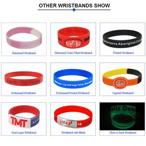 <span class=keywords><strong>Wristband</strong></span> אופנה זול מותאם אישית יוקרה אישית אישית התאמה אישית שם מודפס לוגו סיליקון צמיד wristbands