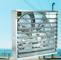 Ventilateur d'extraction axial mural silencieux pour poulailler industriel et hangar à vaches, avec deux roulements à billes, couleur argent, garantie 1 an
