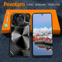 Pova 6 Pro 5G Original 2025, el Más Vendido, Teléfono Inteligente 5G de 7.3 Pulgadas, 16GB+1TB, Batería Grande de 8000mAh, Octa Core, Pantalla HD, Francés