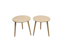 Mini meuble de salon pour la maison vente en gros Table d'appoint ronde Table basse en bambou