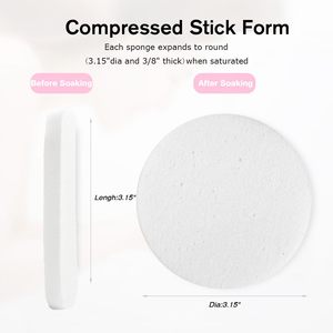 Esponja de eliminación de maquillaje profesional Comprimido <span class=keywords><strong>PVA</strong></span> Base facial redonda Esponja cosmética Esponjas lavables y estropajos - Product Image 2