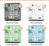 Cage à oiseaux multi-niveaux de grande taille, style villa de luxe, pour perruches, calops et agapornis