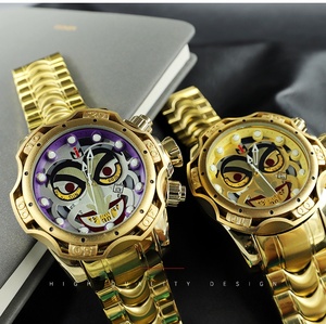 Reloj de Cuarzo <span class=keywords><strong>INVIC</strong></span> Inforta Clown & Rhinoceros con Esfera Grande, Diseño Ecológico y Personalizado, Caja de Aleación y Correa de Acero Inoxidable - Product Image 2
