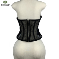Corset sexy transparent personnalisable à 14 baleines collées, dos ouvert en maille, pour robe femme