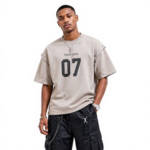 Nouveau T-shirt Homme Oversize à Manches Courtes, Design Tendance, Grammage Lourd, Style Streetwear, Épaules Tombantes - Product Image 1
