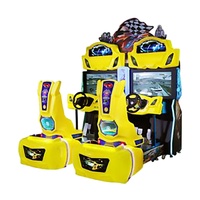 Máquina de Videojuegos de Carreras de Autos, Simulador de Carreras de Autos de Lujo de 32 Pulgadas, Operado con Monedas, Género Popular