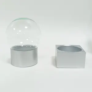定制45 65毫米100毫米120 150毫米礼品DIY雪球国家艺术工艺透明玻璃水球橡胶密封雪片