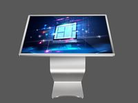 FVASEE Monitor Display Digital 55 inci, papan reklame berdiri lantai dalam ruangan dengan bahan logam tahan lama