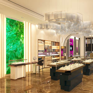 ออกแบบเฟอร์นิเจอร์ร้านขายเครื่องประดับสุดหรูพร้อมตู้โชว์กระจกและเคาน์เตอร์โชว์เครื่องประดับพร้อมโลโก้สั่งทำพิเศษ - Product Image 3