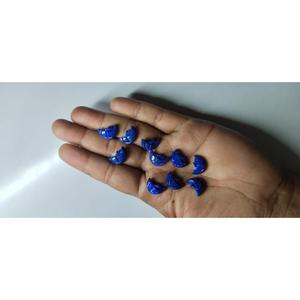 Piedra natural de lapislázuli tallada en forma de cara de luna, gema de 12x18 mm, 20 quilates, 4 gramos. - Product Image 2