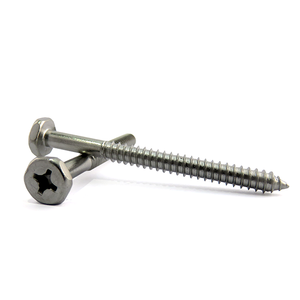 #6x1-5/8 "boong vít 316 Marine lớp thép không gỉ ổ đĩa vuông loại <span class=keywords><strong>17</strong></span> Hex Pan Đầu Gỗ chủ đề hình thành điểm vít - Product Image 3