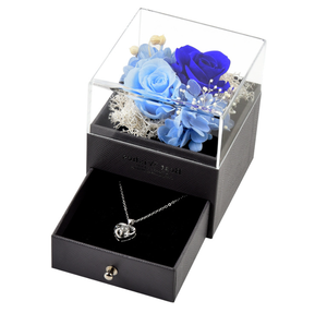 Factory custom Foldable flower box in stock window box with lid valentine's day rose boxes gift paper packaging
