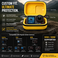 Kotak Perjalanan Kamera Aksi Tahan Air EVA Khusus untuk GoPro Hero 13, DJI Action 5 Pro, Insta360 Ace Pro 2, Organizer Anti Guncangan