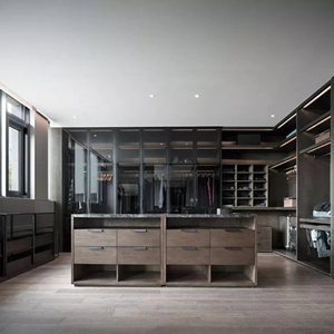 Prix de gros Chambre à coucher sur mesure Style <span class=keywords><strong>japonais</strong></span> mélamine Chambre à coucher Placard Walk In Organisateur de stockage Armoire en bois - Product Image 3