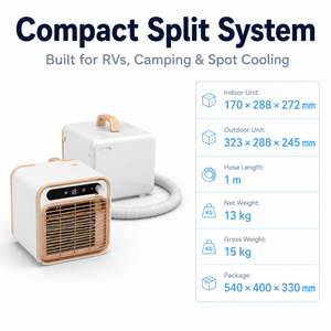 Aire Acondicionado Portátil de Tipo Split de 1m, 5000 BTU, 220V, con Tubería de Conexión, Sin Instalación, Ahorro de Energía, Sin Drenaje - Product Image 5
