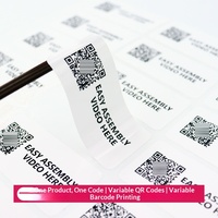 Autocollant adhésif en PVC personnalisé avec code-barres, logo de marque, impression de code QR, numéro de série variable, utilisation industrielle et agricole