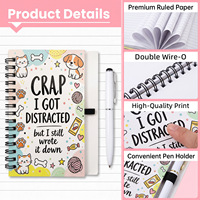 Offre spéciale en gros sur les cahiers spirales tendance de style dessin animé pour l'école, l'écriture et les notes de bureau.