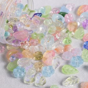 Verano mezclado vidrio hojas flores Linglan cuentas dispersas pulsera collar hecho a mano Diy accesorios de cuentas al por mayor - Product Image 2