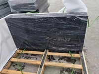 Tuile de granit bon marché en pierre naturelle Juparana noir de Chine