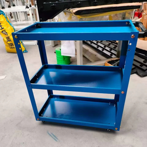 Gabinete de herramientas moderno ajustable de 3 capas de 5 cajones de acero inoxidable de alta resistencia, bastidores de almacenamiento de ruedas, capacidad de carga de 150kg, taller OEM - Product Image 1