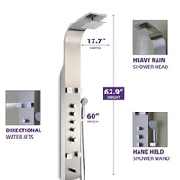 Système de panneau de douche thermostatique en acier inoxydable le plus vendu