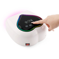 Lampe UV LED sans fil professionnelle 96W avec grand écran en forme de cœur, rechargeable, pour séchage rapide du vernis gel, lumière rouge, personnalisable avec logo